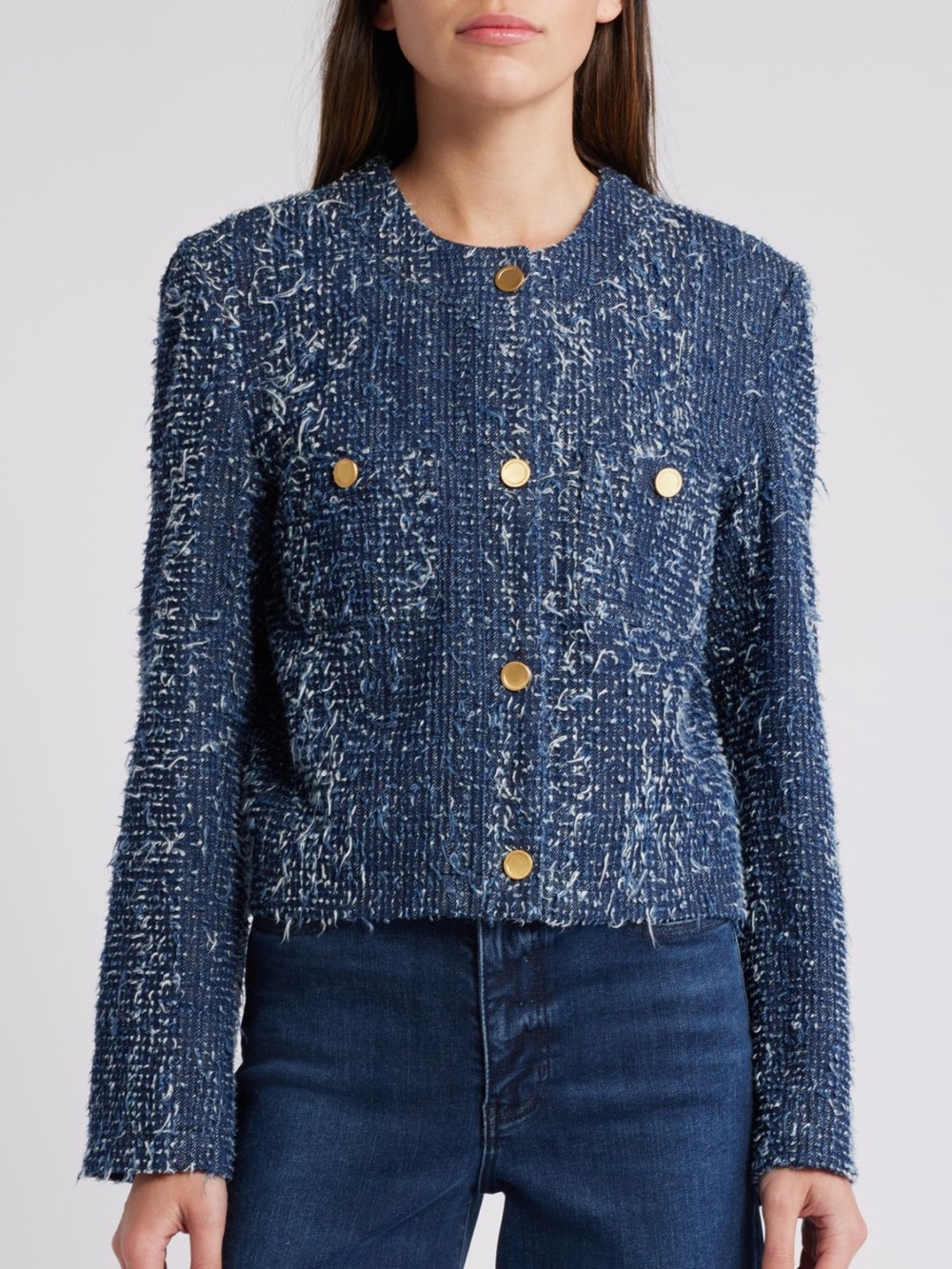 Frame Boucle Denim Jacket - Picture 3 of 7